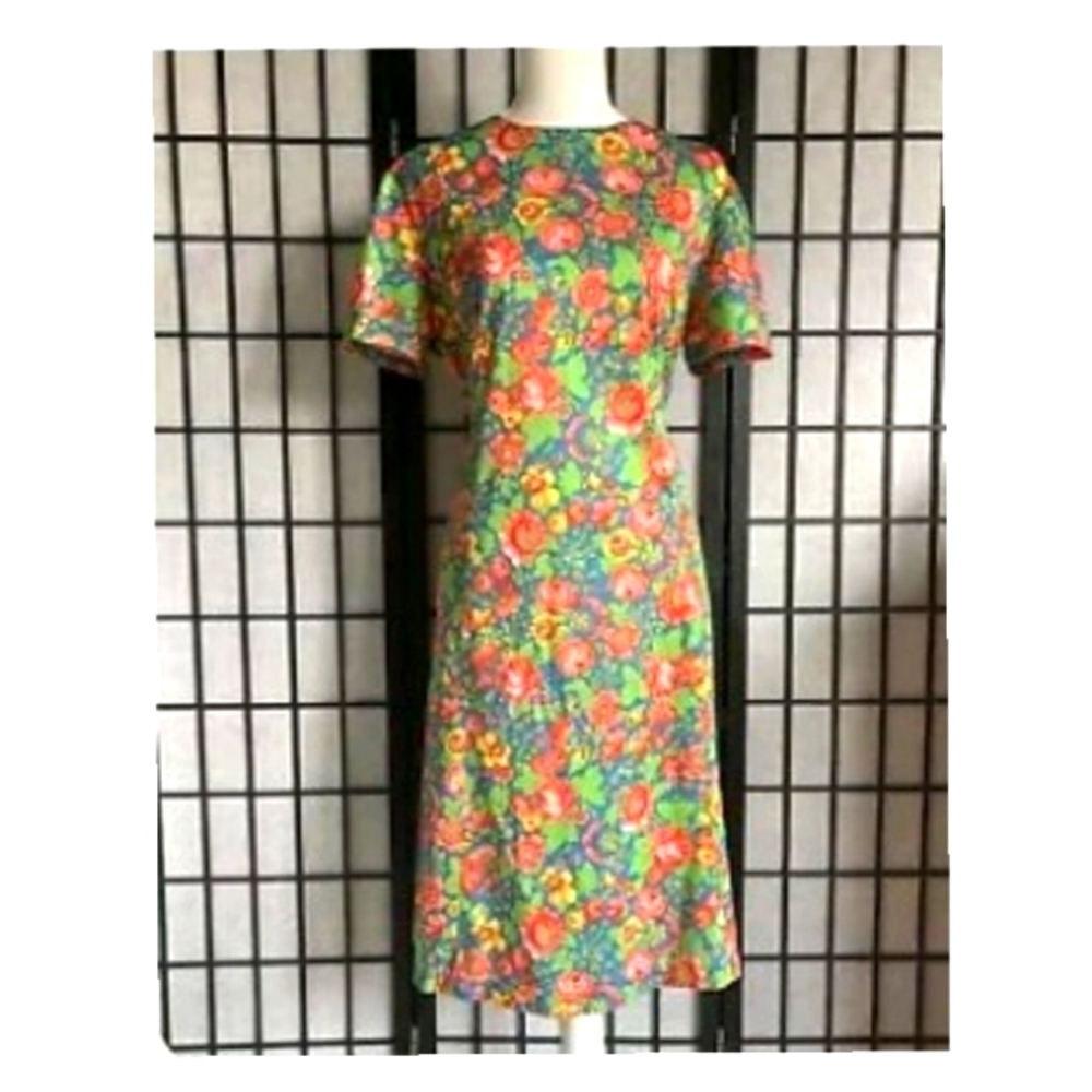 1960's Floral Print Dress